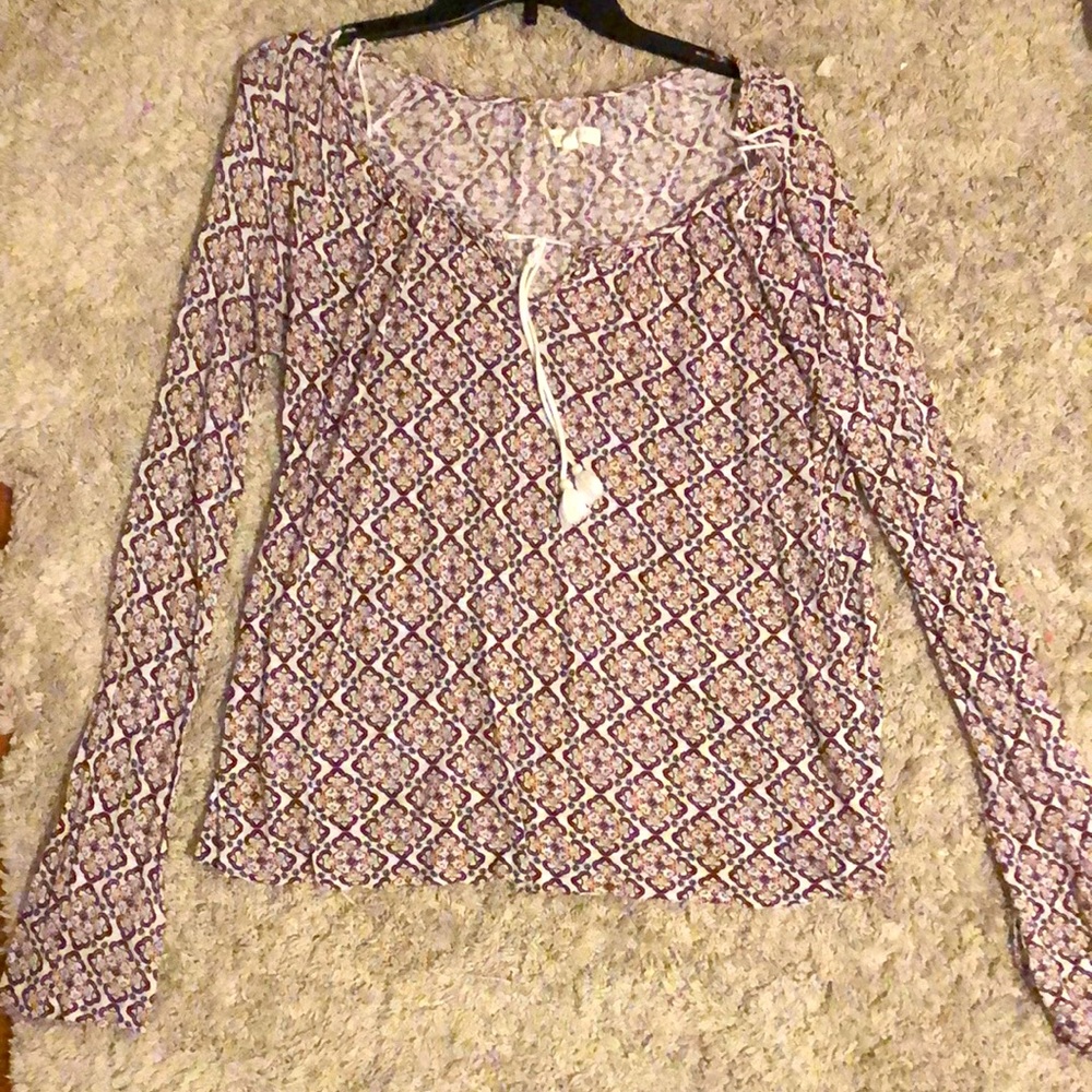 Peasant Top w/ Red Diamonds